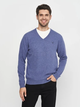 Пуловер GANT Extrafine Lambswool V-Neck 8010520-489 L Stone Blue XL