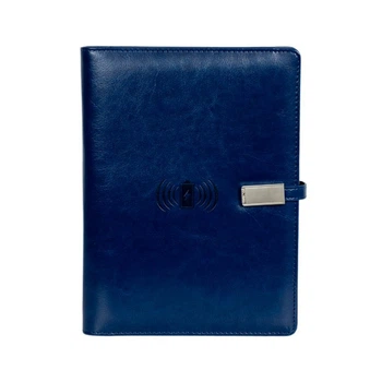 Смарт-ежедневник Volt Tok недатированный Эко кожа глянец, A5, павербанк, синий (100102b)