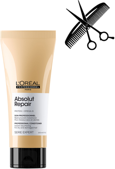 Профессиональный кондиционер L'Oreal Professionnel Serie Expert Absolute Repair для интенсивного восстановления поврежденных волос 200 мл (3474636976096)