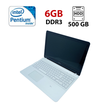 Ноутбук Sony SVF156 / 15.6" (1366x768) TN / Intel Pentium 2117U (2 ядра по 1.8 GHz) / 6 GB DDR3 / 500 GB HDD / Intel HD Graphics 2500 / WebCam б/у