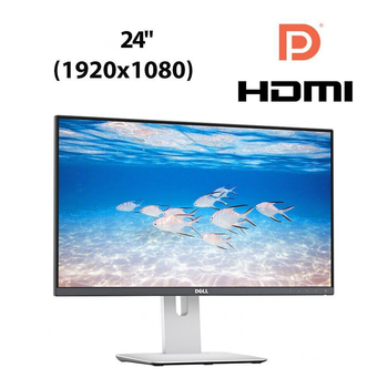 Монитор Dell UltraSharp U2414H / 24" (1920x1080) IPS / HDMI, DP, mini DP, Audio, USB Hub + Кабель питания б/у