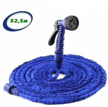 Шланг для поливу розтяжний Magic Hose Довжина 52.5м (175FT) + розпилювач Синий (2142)