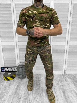 Тактичний комплект 2 в 1 – штани з ріпстопу та футболка з бавовни Multicam XXL