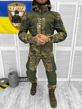 Тактичний костюм гірка з ріпстопа з відділеннями під захист та вентиляцією Multicam S