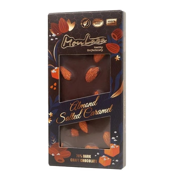 Шоколад з мигдалем та солоною карамеллю, без цукру MonLasa, 80 г (16880255)