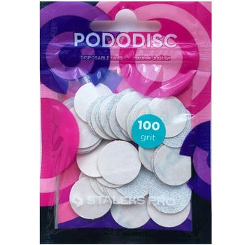 Сменные файлы белые для педикюрного диска PODODISC STALEKS PRO M 100 грит 50 шт