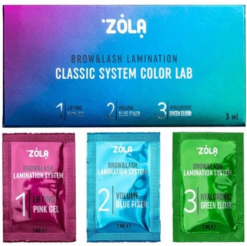 Набір для ламінування в саше Zola Color Lab Step 1, 2, 3 3 x 1мл