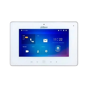 Видеодомофон с микрофоном и динамиками Dahua DHI-VTH5221DW-S2 1024×600 7" Белый (99-00001894)