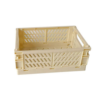 Кошик із пластику з ручками 25.5×15×9.7см бежевий