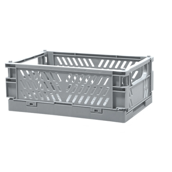 Пластиковий кошик із ручками для зберігання дрібниць 25.5×15×9.7см Сірий (JDT-0846204)