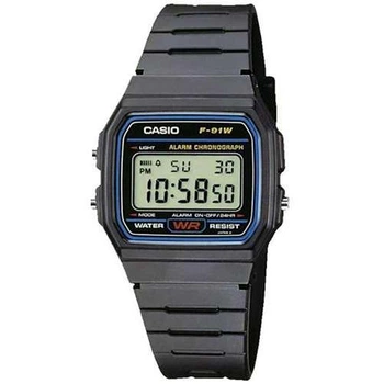 Чоловічий кварцовий наручний годинник Casio Японія Collection F-91W-1YEG