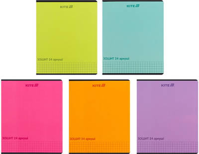 Набір шкільних зошитів Kite One color 24 аркуші Клітинка 20 шт (K25-238-2)