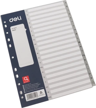 Разделитель Deli E38158 микс 31 цифра серые пластины (6935205381583)