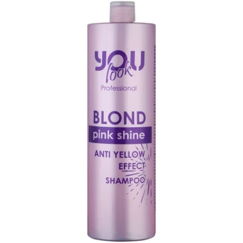 Шампунь YOU LOOK Blond PINK Shine Anti-Yellow для нейтралізації жовто-помаранчевих відтінків волосся 1000 мл
