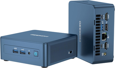 Мини ПК GEEKOM Mini IT13 / Intel Core i7-13620H / RAM 32GB / SSD 1TB / 2 х HDMI / LAN / Wi-Fi 6 / Bluetooth 5.2 / Windows 11 / Blue