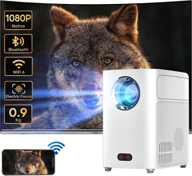 Мини-проектор VenirCool Q1 с Bluetooth, электрическим фокусом, 17000 люкс, Макс 250", двойной Hi-Fi Smart проектор спикер 0,9 кг