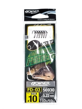 Крючки с поводком Owner Method Feeder Quick Stop FD-03 №10