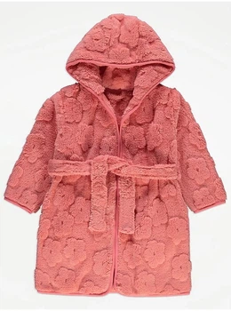 Халат для девочки корраловый Цветы George 104-110см (400010304)