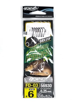 Крючки с поводком Owner Method Feeder Quick Stop FD-03 №6