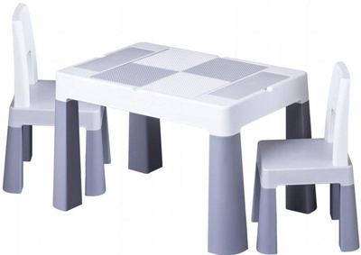 Комплект детской мебели (стол, 2 стула) Tega Baby Multifun Grey-White (MF-006-106)