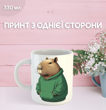 Кружка Капибара с принтом керамическая чашка capybara 330 мл Uk_392