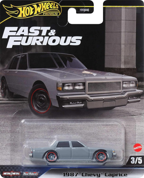 Pojazd Mattel Hot Wheels Premium Fast & Furious  1987 Chevy Caprice 3/5 1:64 HRT98 (0194735185757)