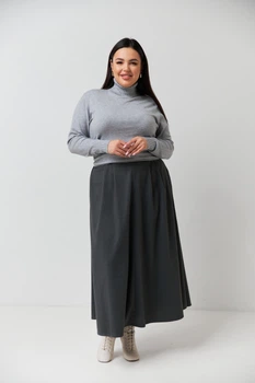 Спідниця напівкльош зі складами Wear me XXL Сірий (20_24_83_7228)