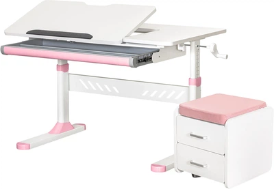 Комплект Evo-Kids TH-310 Pink Парта + тумба (TH-310 + BD C3_PINK)