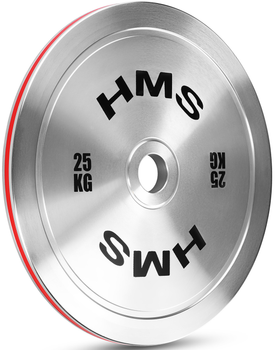 Олімпійська пластина HMS TOS250 калібрована сталева 25 кг (5907695511840)