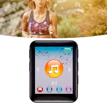 Музыкальный плеер / MP3-плеер для прослушивания музыки с Bluetooth 5.0 и дисплеем 1.8 дюймов, черный (102911201)