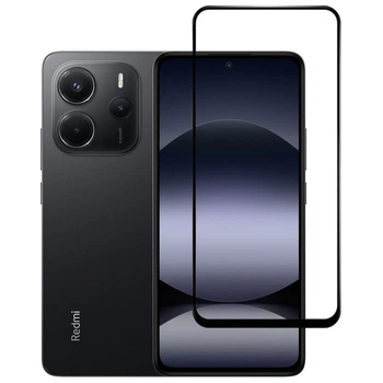 Захисне скло LUX для Xiaomi Redmi Note 14 повне проклеювання чорний