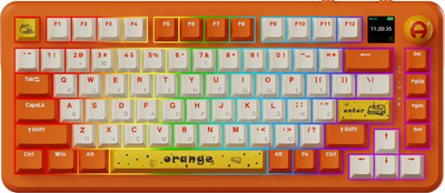 Клавиатура беспроводная Ajazz AK820 MAX Avocado Switch Orange RGB (AK820MAX-AS-OW)