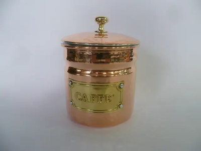 Медная емкость для хранения кофе,чая, специй, Hakart Handmade 2