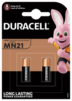 Батарейка щелочная Duracell MN21 (23A/A23), 12V, блистер 2шт