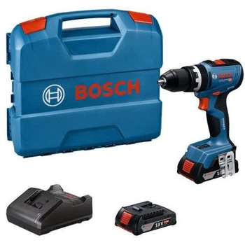 Аккумуляторная ударная дрель-шуруповерт Bosch Professional GSB 18V-65, 2 акб 2Ah, GAL18V-20, кейс (06019N3100)