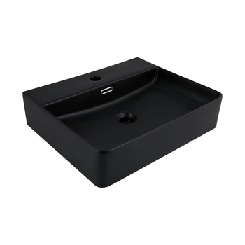 Раковина Qtap Nando LT 500х420х130 Matt black QT12116146AMB