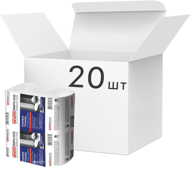 Упаковка бумажных полотенец PRO service Comfort Z 2 слоя 200 листов х 20 шт (33700603)