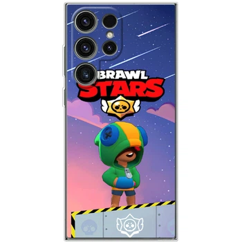 Силиконовый Чехол с Картинкой для Samsung Galaxy S25 Ultra Принт (Бравл Старс Леон, Brawl Stars Leon) (64431-ysm025)