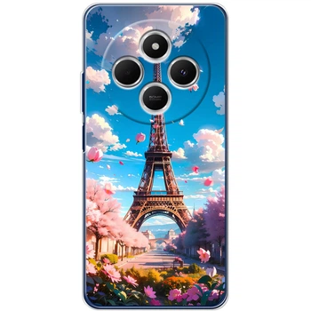 Силиконовый Чехол с Картинкой для Xiaomi Poco C75 Принт (Париж, Эйфелева Башня) (64289-ysm035)