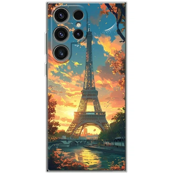 Силиконовый Чехол с Картинкой для Samsung Galaxy S25 Ultra Принт (Париж, Эйфелева Башня) (64431-ysm037)