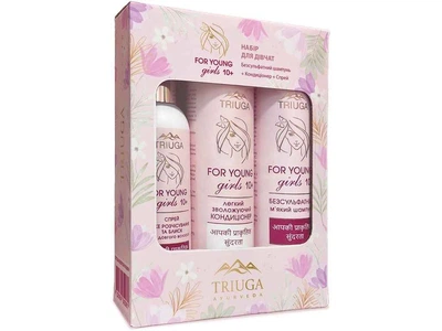 Набір подарунковий для дівчаток TRIUGA AYURVEDA For Young Girls 10+ Шампунь 250мл+Бальзам 250мл+Спрей 200мл
