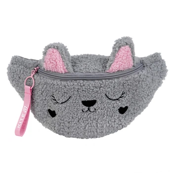 Сумка-бананка детская Kite Kids Sweety Cat K25-2577-1 27x15x6,5 серый