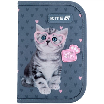 Пенал без наповнення Kite Studio Pets SP25-622-1, 1 відділення, 2 відвороти