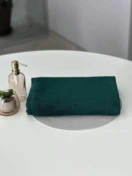 Махровое полотенце Ideal Textile однотонное изумрудное 70х140 см 100% хлопок 450 г/м2