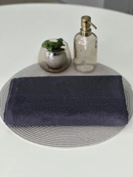 Банное махровое полотенце для сауны Ideal Textile 100х150 см графит двухнитка 450 г/м2