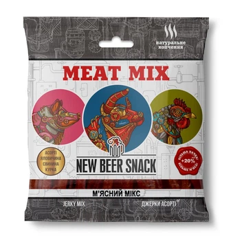 Мясной микс (вяленая сушеная говядина, свинина, курятина) "Meаt mix" 60 г