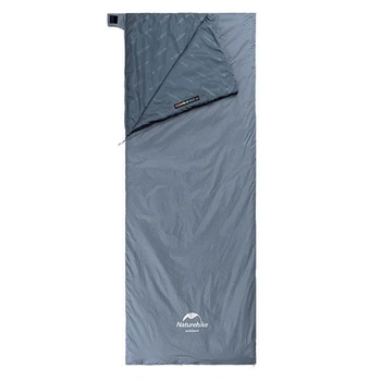 Спальный мешок Naturehike Ultralight LW180 NH21MSD09 левый 15°C M 190см серо-синий (6927595777947-L)