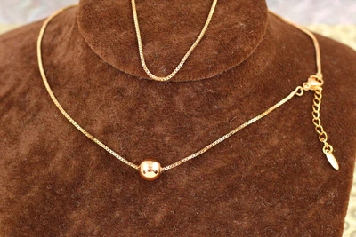 Набор Xuping Jewelry цепь с шариком 45 см добор 3 см золотистый