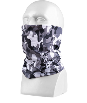 Головний убір багатофункціональний Mil-Tec Баф Чорно-білий MULTI FUNCTION HEADGEAR URBAN (12216022)