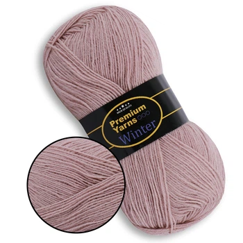 Пряжа Premium Yarn Winter, Суха троянда №606 напіввовняна нитка для в'язання шкарпеток, шапок, шарфів та інших зимових виробів спицями і гачком, Премі
